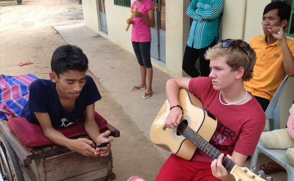 Max doing his thing at the childrens’ home.