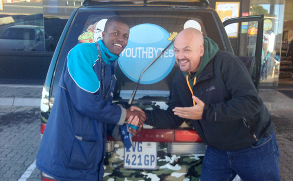This young man recognized us from our Daystar program which airs in South Africa.