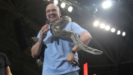 Our python Galak once again made an appearance. His strength and size are the perfect example of how small things can get big in our lives.