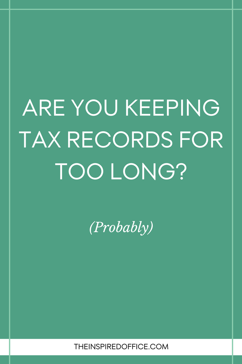 "How long should I keep tax records?” is a common question I hear when helping clients declutter their houses. Click to read what I recommend to all of them.