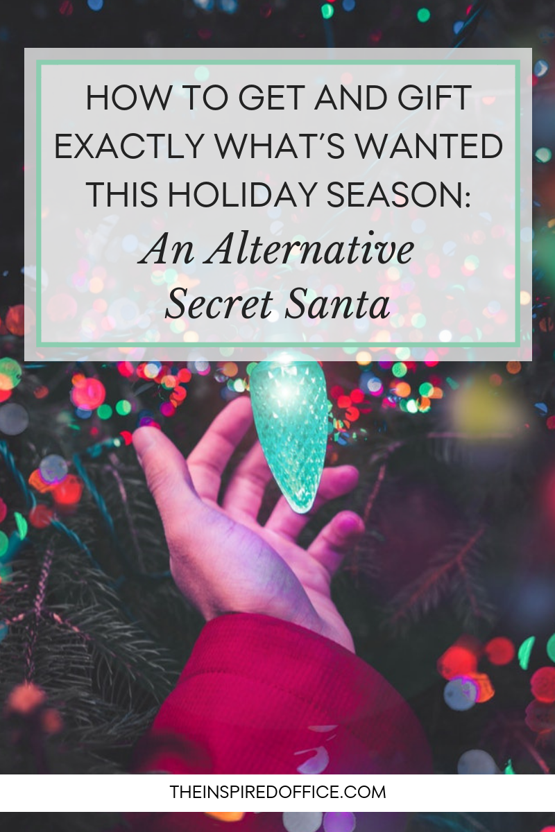 As the holiday season approaches, check out these tips to give and get exactly what’s needed - an alternative secret Santa.