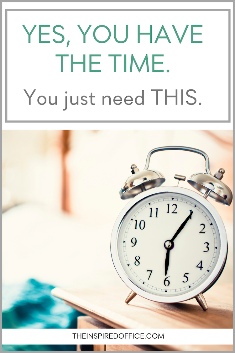 If you have a difficult time getting things done, it might not be an issue of time. Sometimes you just need this one small thing. #productivity #timemanagement