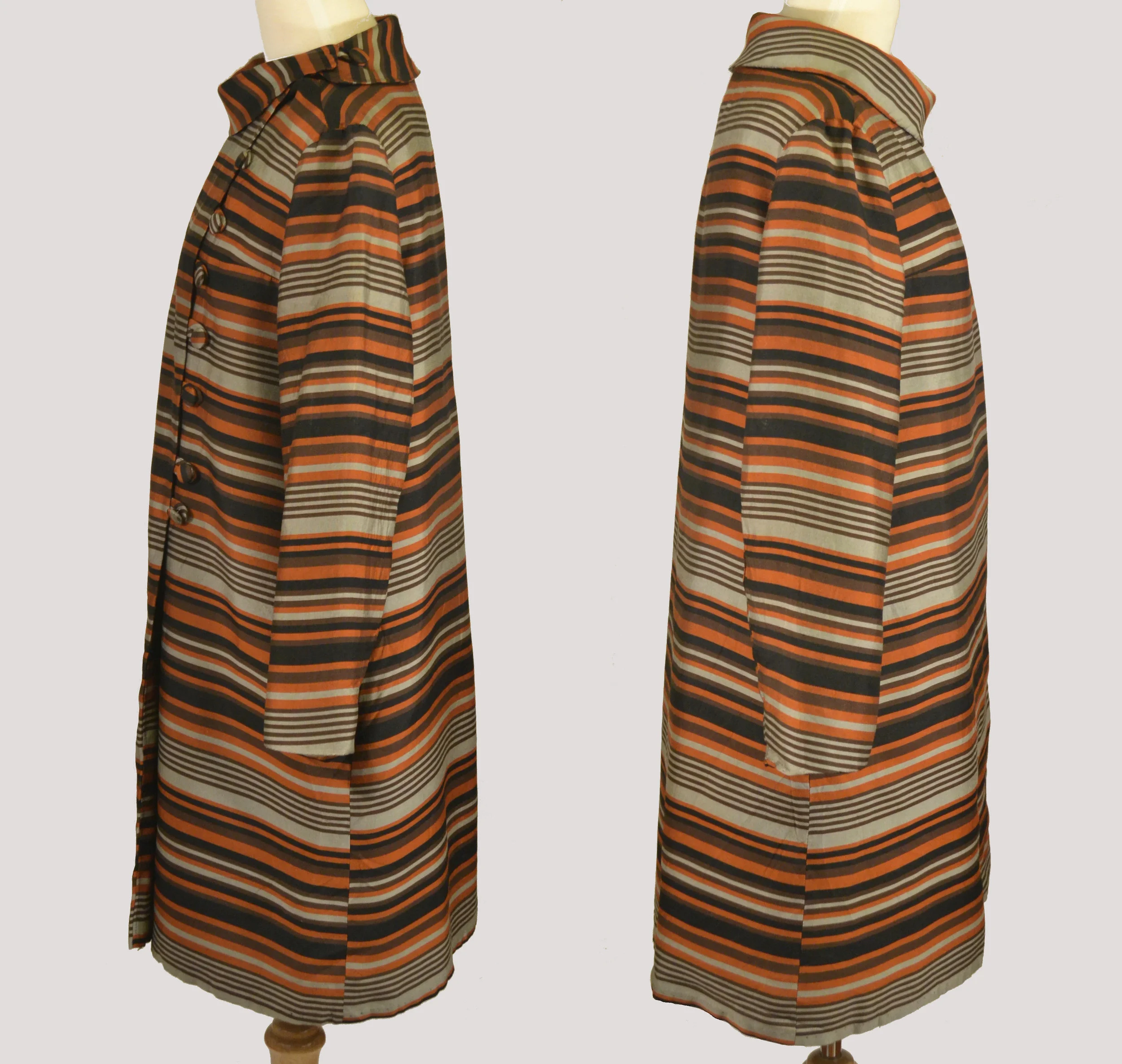 1960s Silk Buttoned Coat