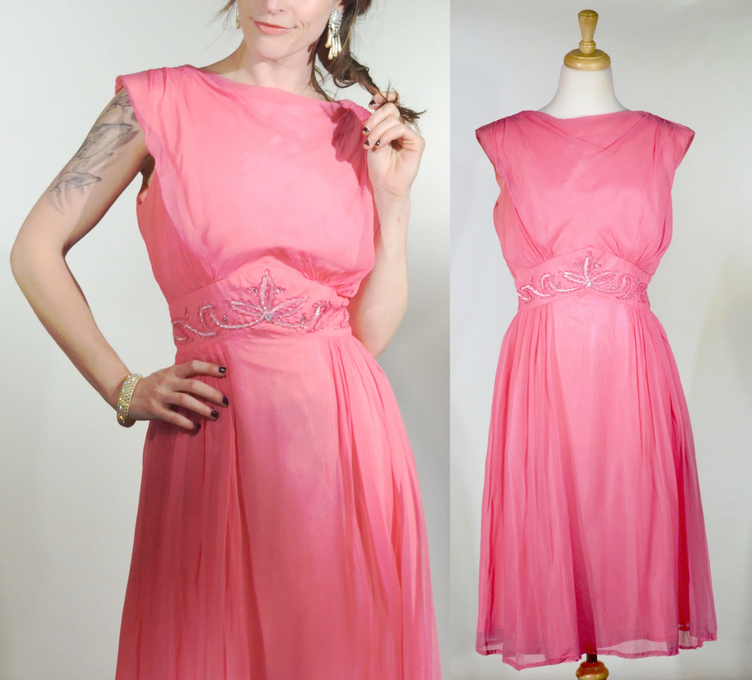 1960s Crepe Cocktail Dress Main.jpg