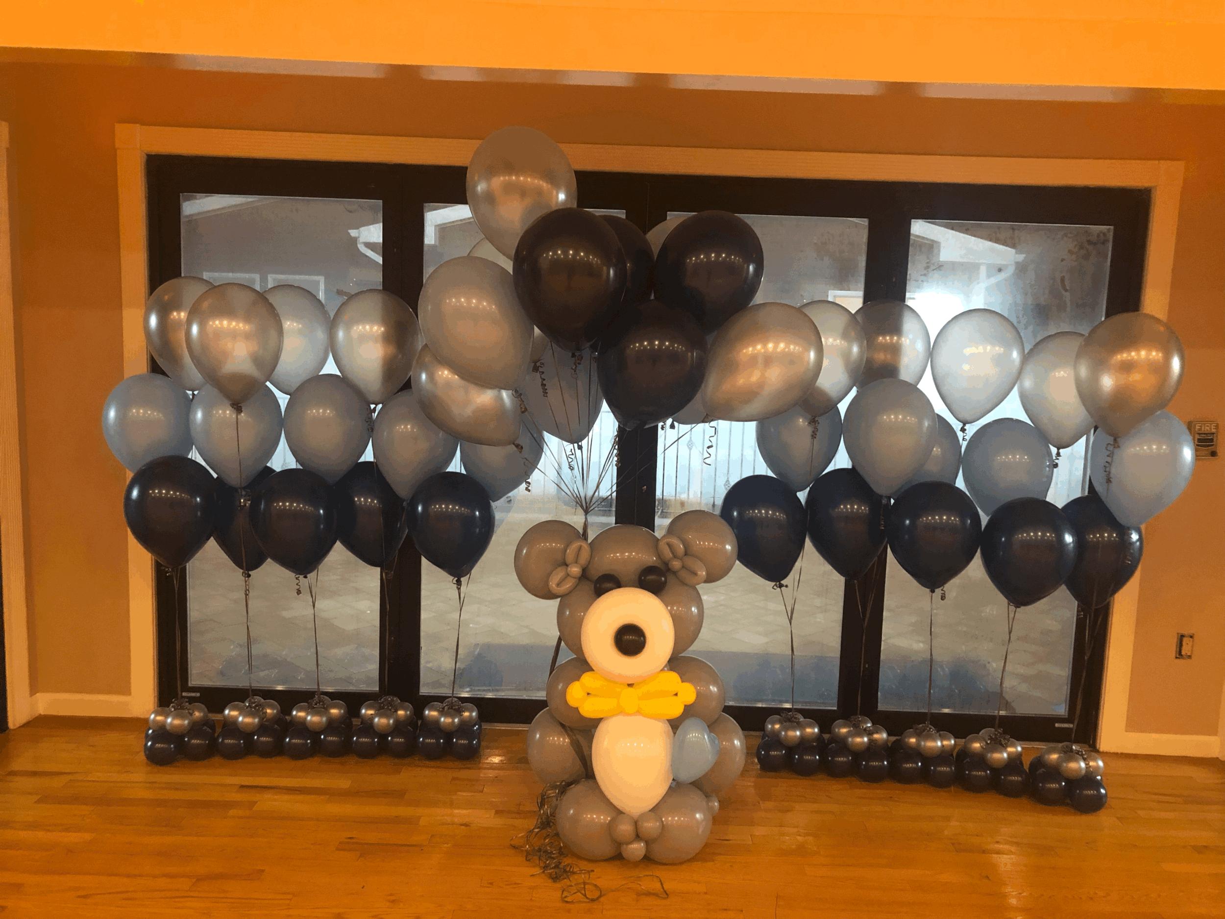 custom, teddy bear, bear, blue, silver.gif