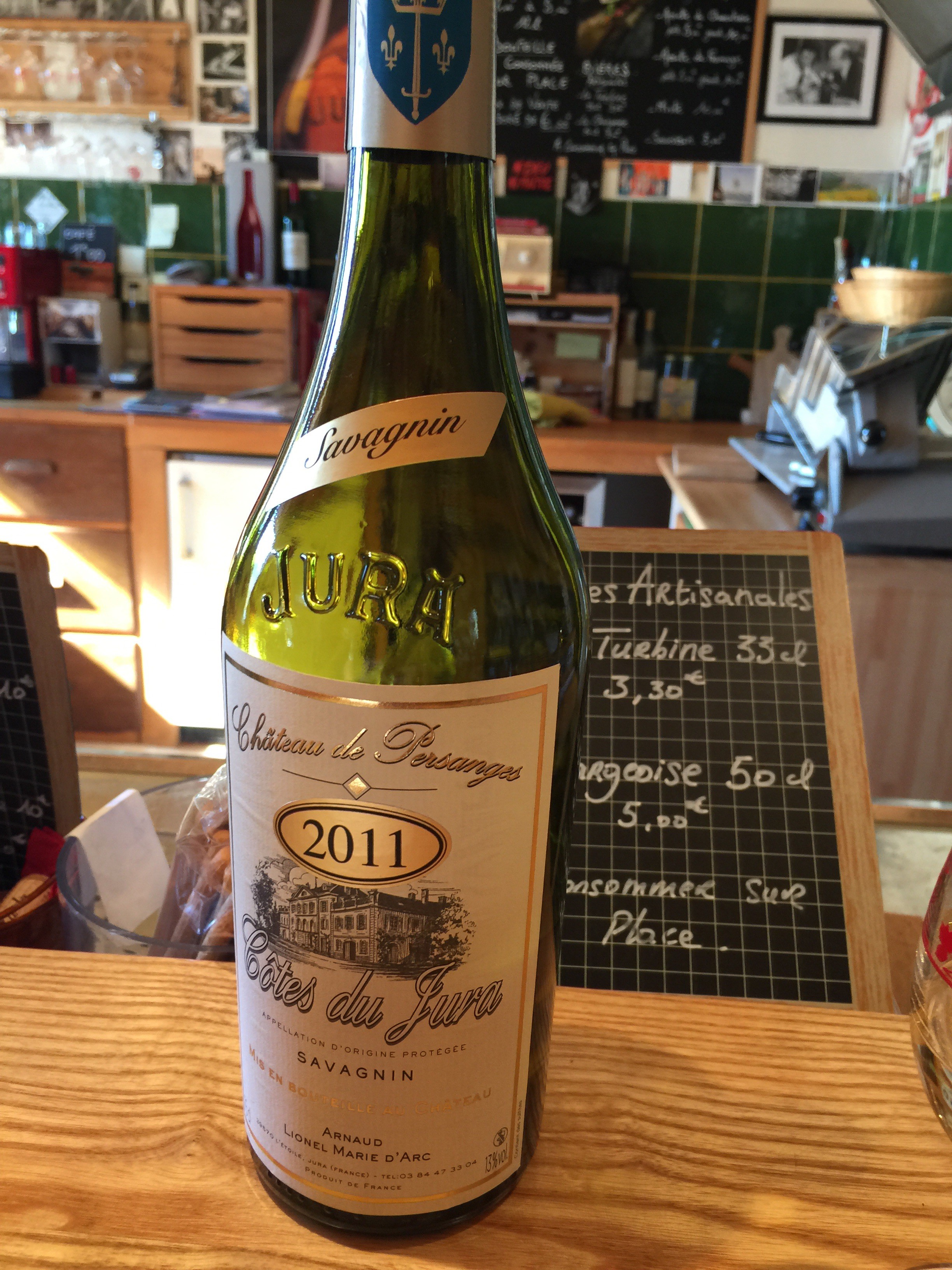  2011 Savagnin. &nbsp;A classic varietal from the Jura. &nbsp;Not to be confused with Sauvignon Blanc. 