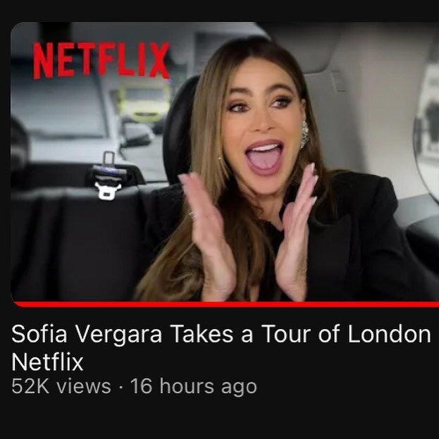 Sofia Vergara takes a tour of London&hellip; with the release of her new #Netflix series Griselda we took Sofia for a drive around London talking about the press tour, fashion and that massive billboard!

You can see the full video on Still watching 