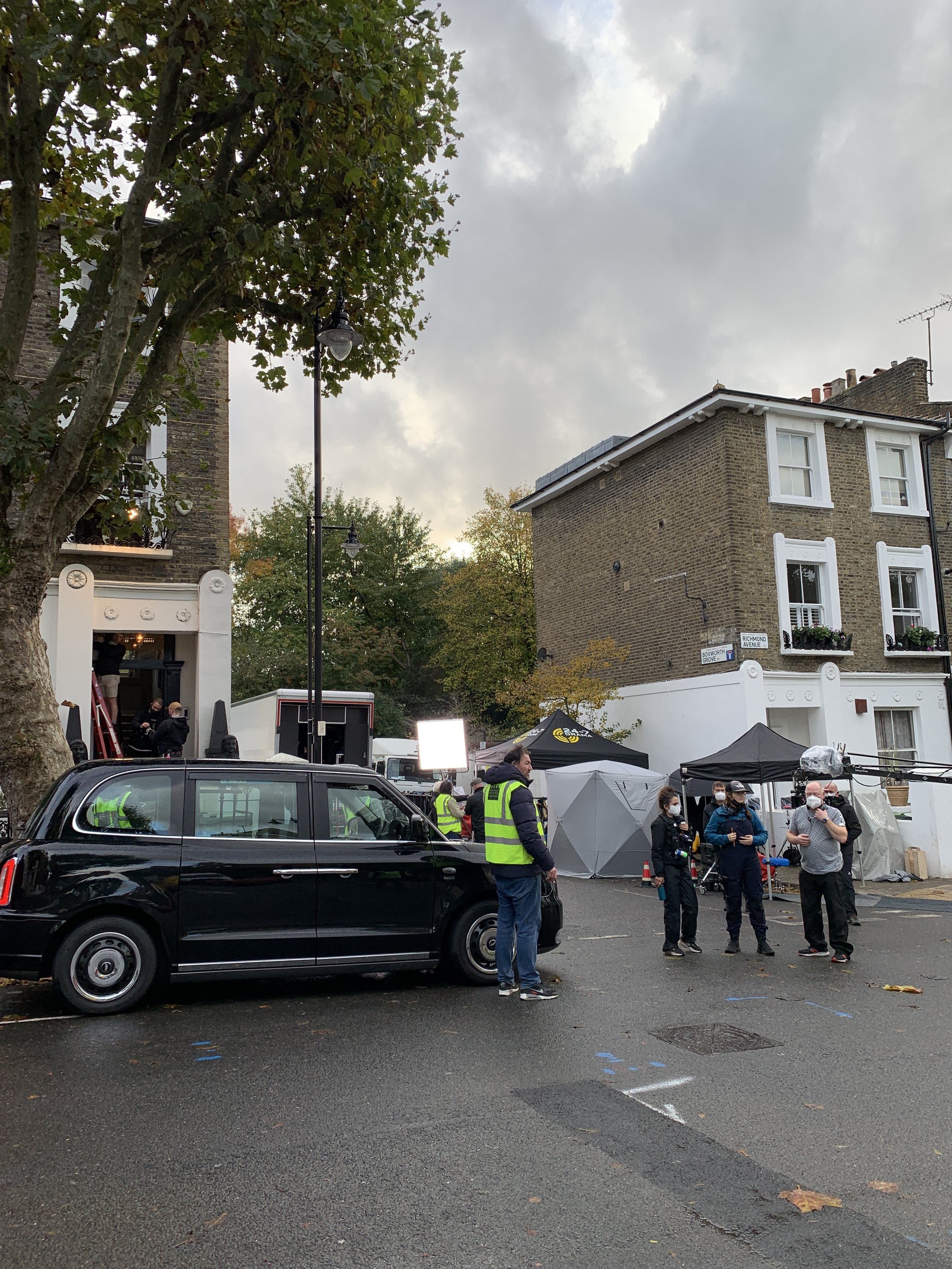 Islington black cab for film and TV production