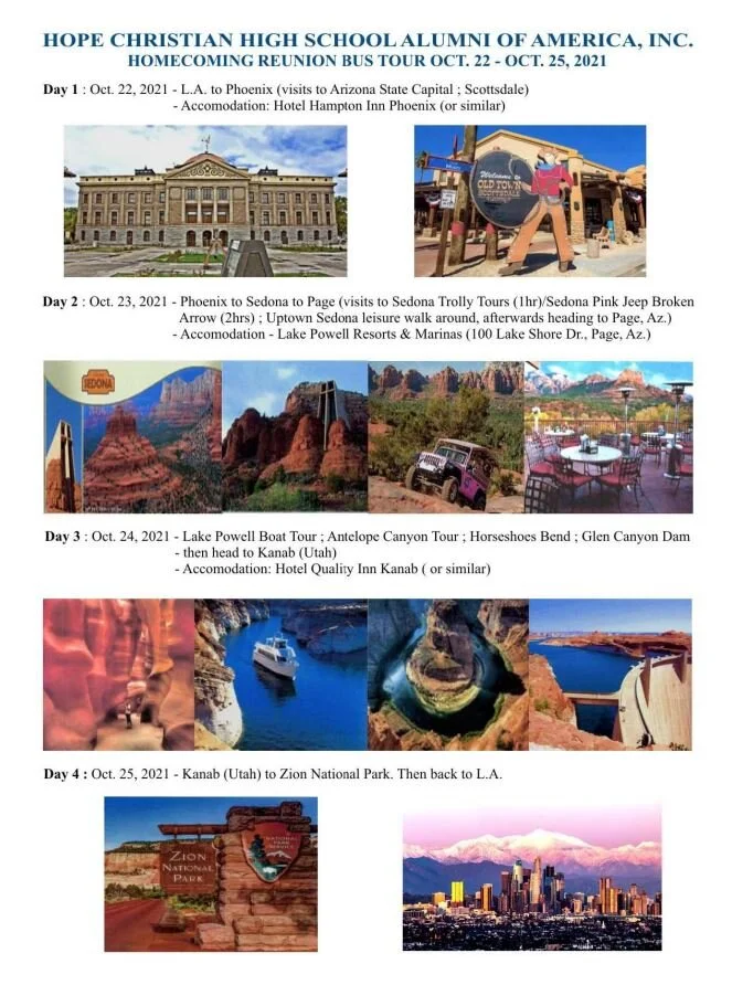 HCHS Alumni of America Bus Tour 2021