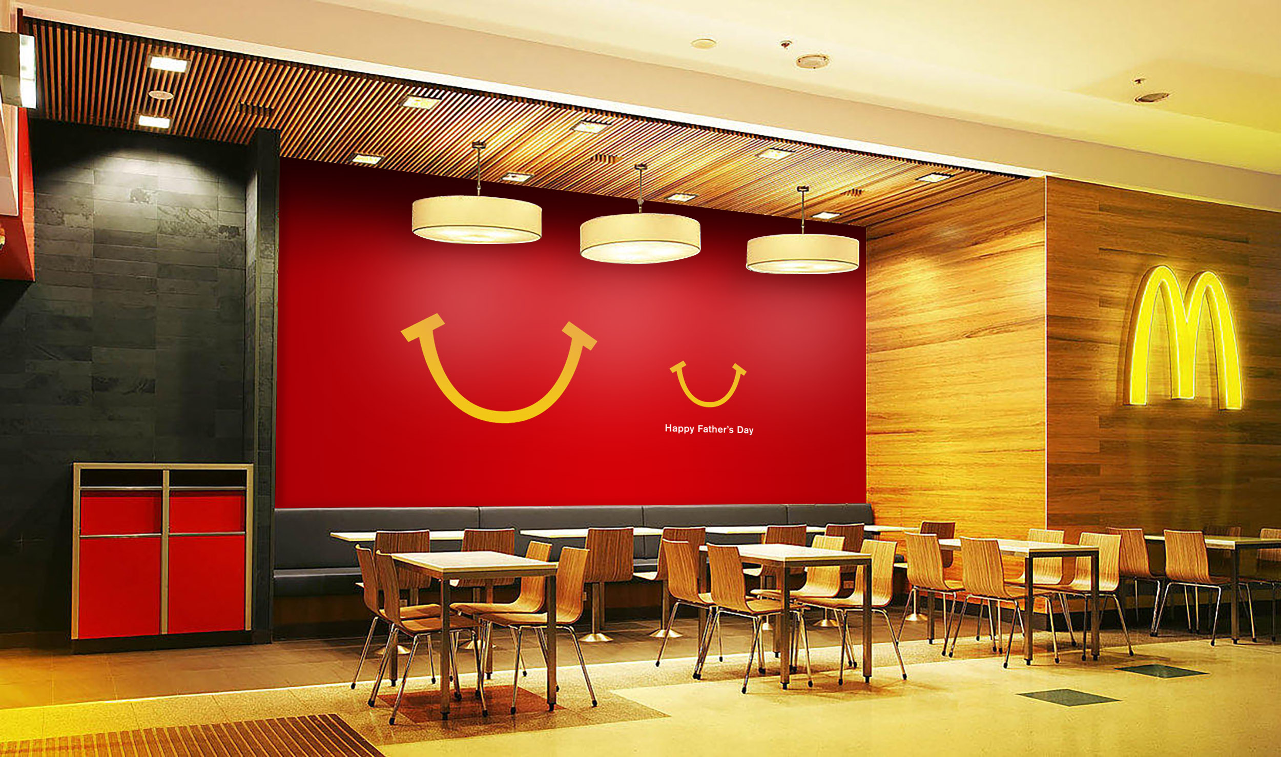 The Father's Day creative features every menu item that has a mini-version of it, whether it be burgers, wraps, drinks or ice cream.