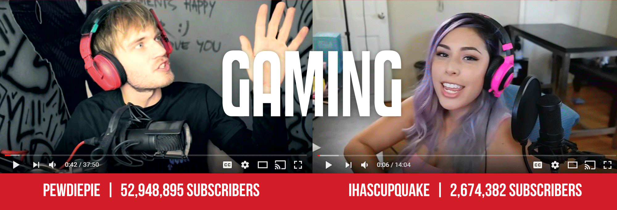 What we will do is search Youtube for the top subscribed males and females of every single category.