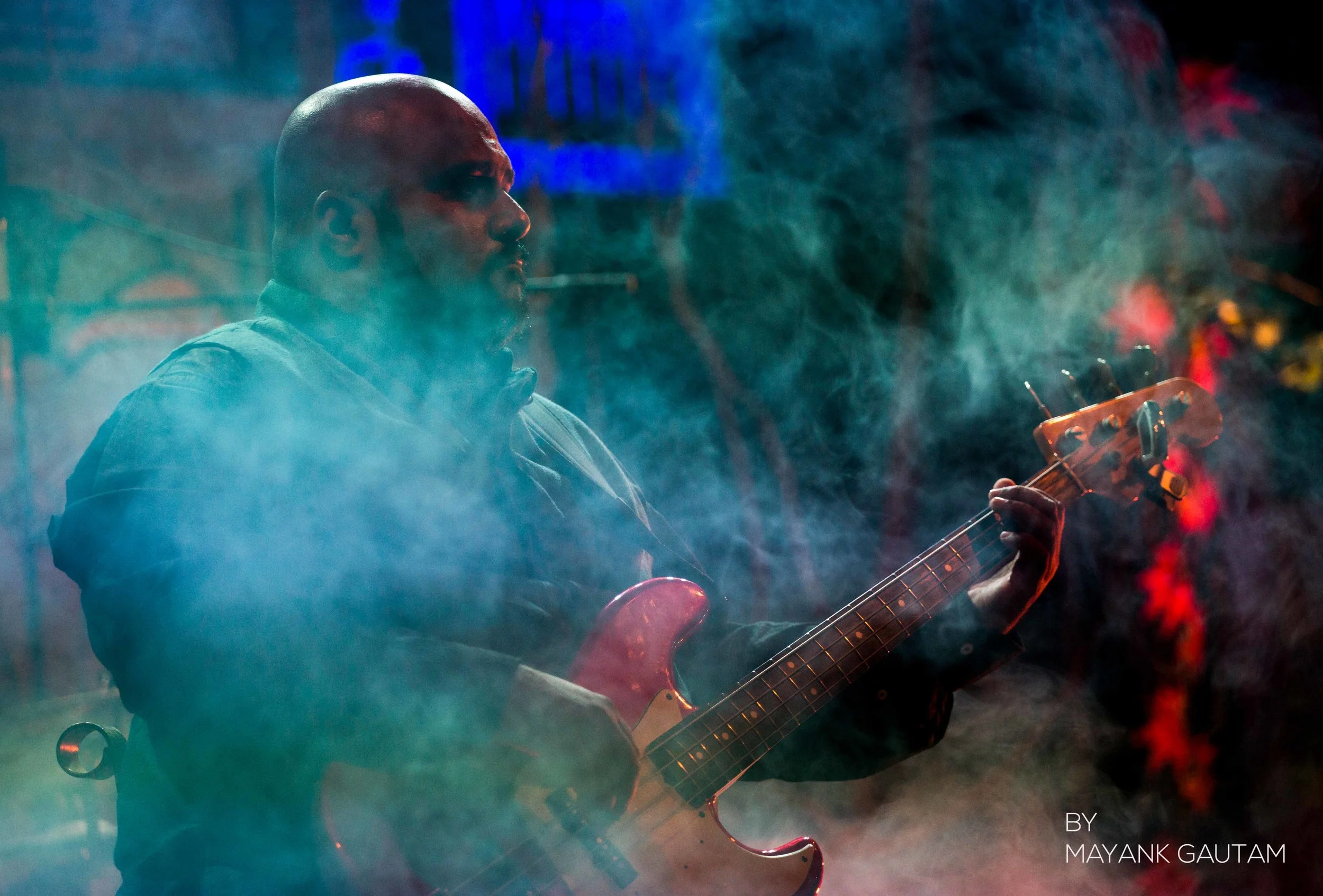 Wilson Kenneth on the bass with Namit Das and Anurag Shanker