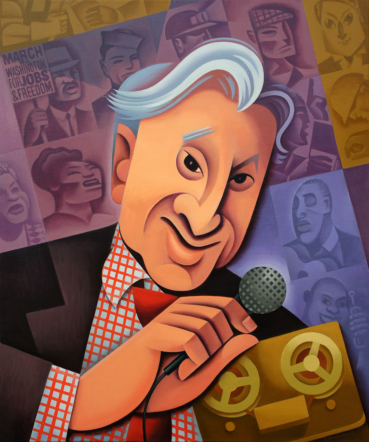 ESSAY: The Great Studs Terkel, Immortalized on Canvas, in His Hometown