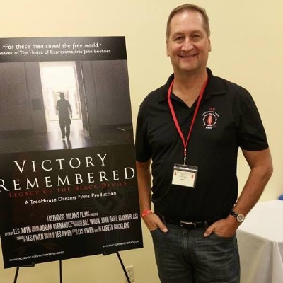 Les at the first public screening of the Victory Remembered Documentary. A great success and accomplishment.