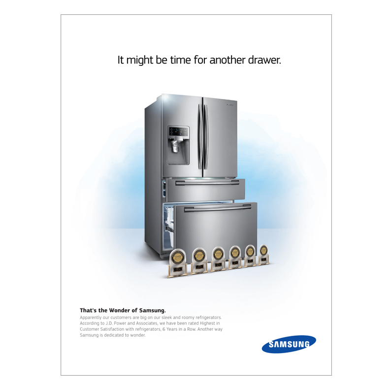  Samsung Home Appliances are recognized by  JD Power and Associates . 