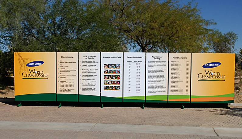 Course signage.
