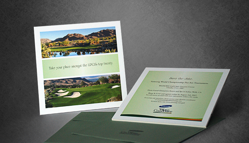  Invitation to the Samsung World Championship LPGA golf tournament. 
