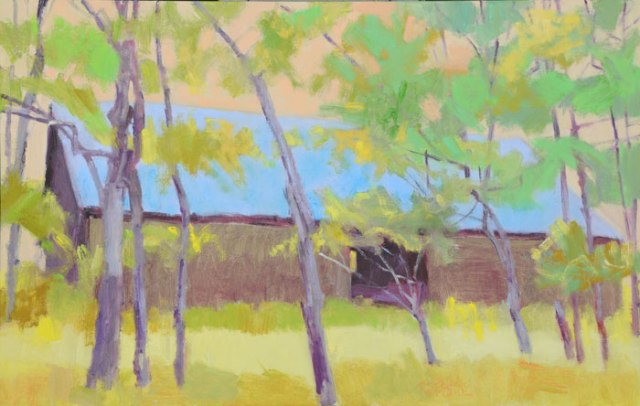 Barn Broadside with Trees