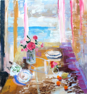 Oranges Pear and Peonies