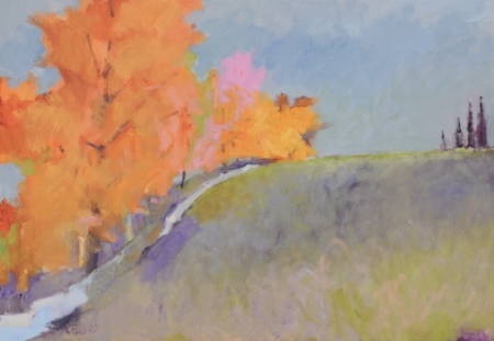 Stone Wall with Trees