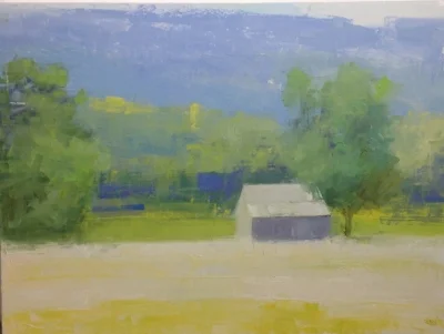 Barn Blue Fields