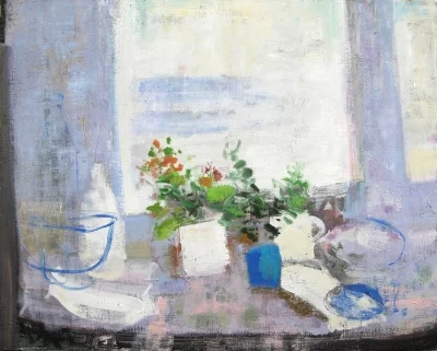 White Flower Pot