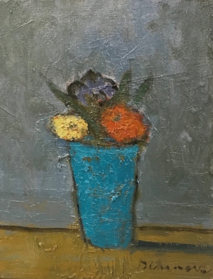 Two Flowers, Jade Vase