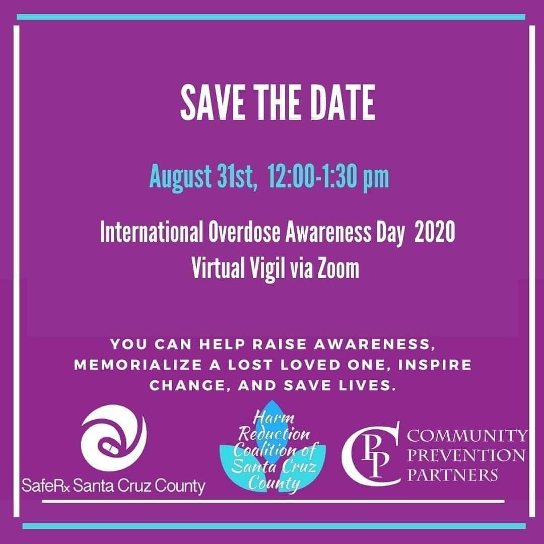 August 31 is International Overdose Awareness Day. We invite you to honor loved ones and learn more about preventing opioid poisonings.

Join us to listen to the stories of those impacted by opioid overdose, share safe conversations, and a moment of 