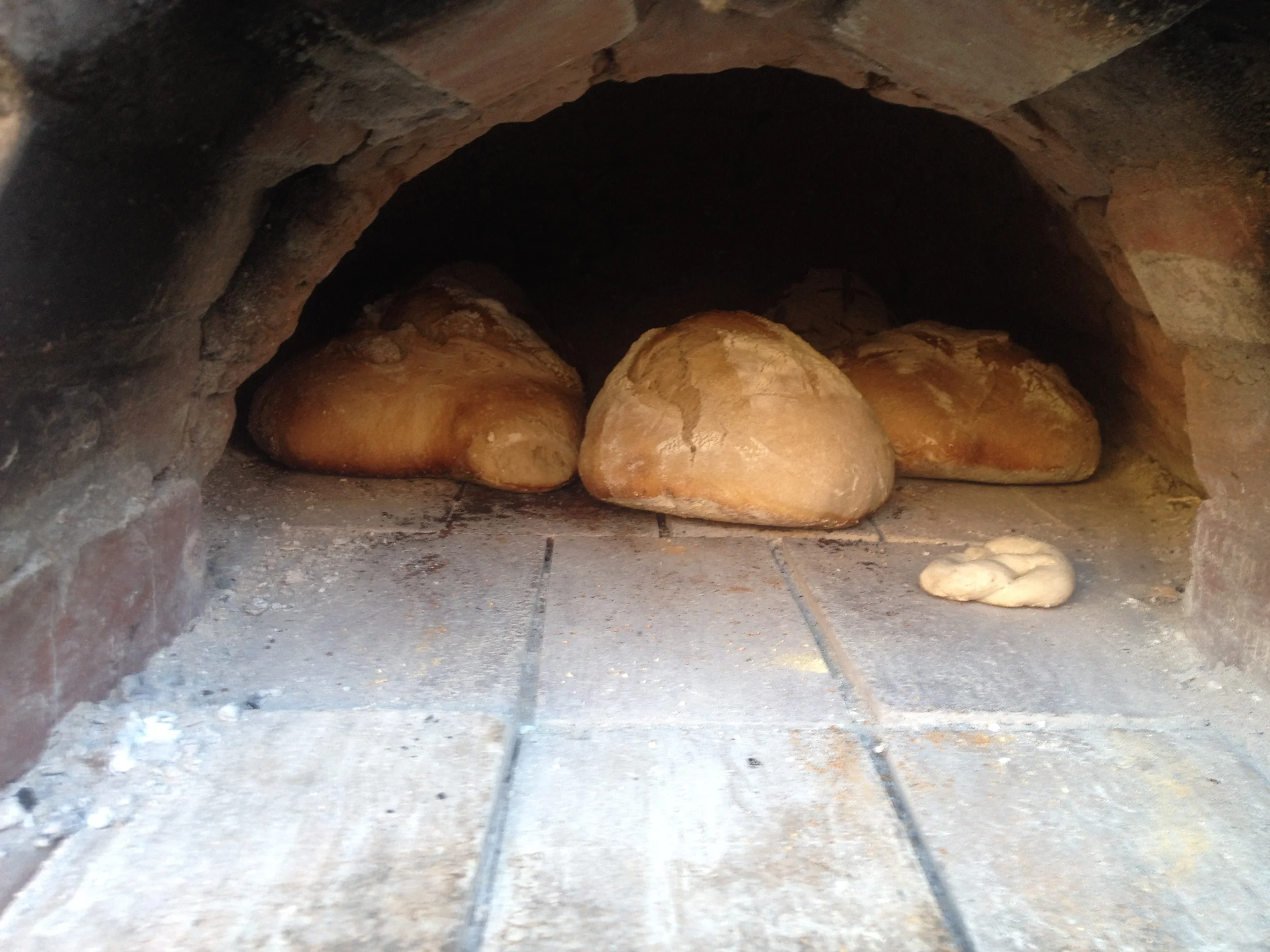 Wood burning oven country loaves
