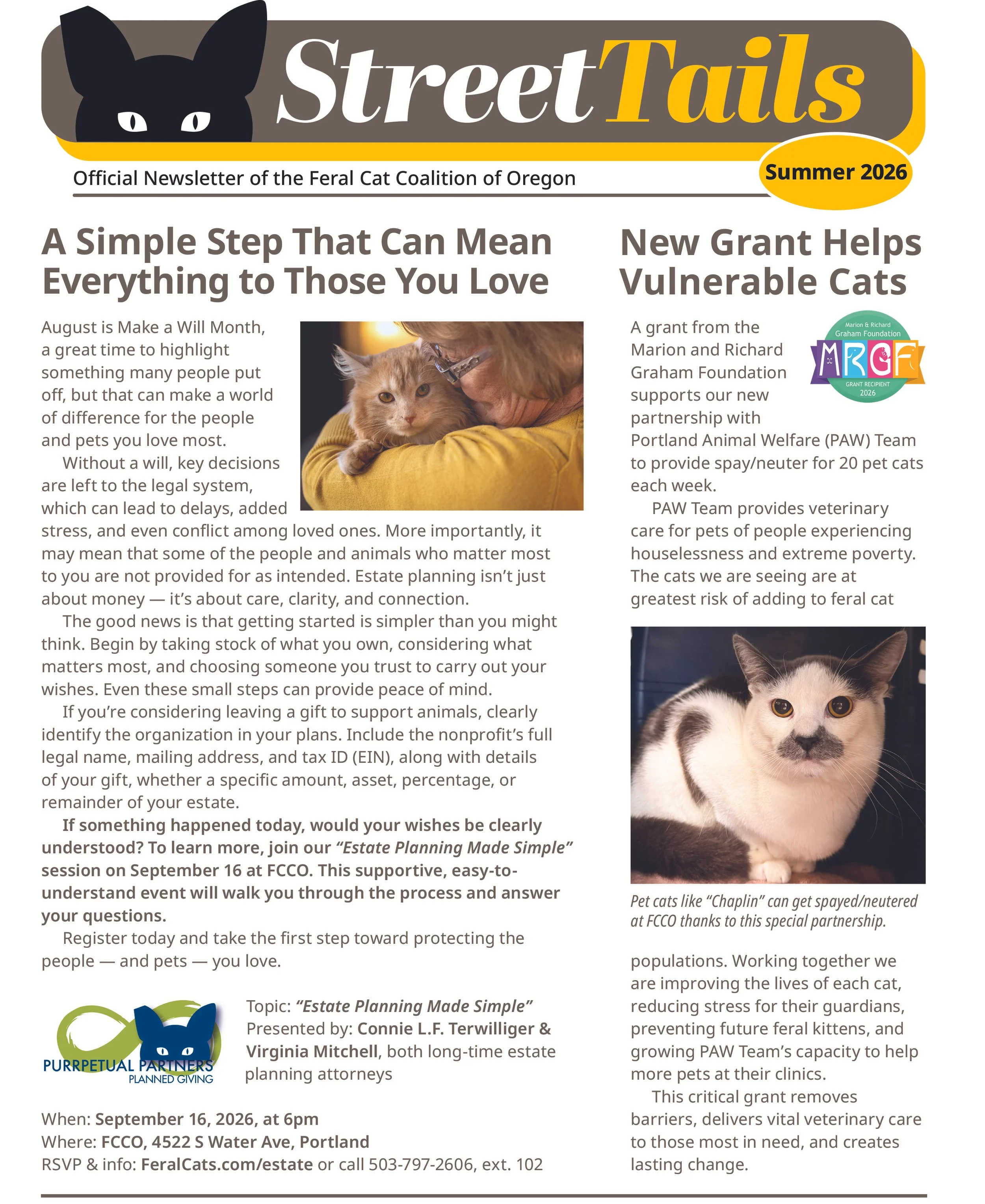 Street Tails Newsletter - Summer 2026