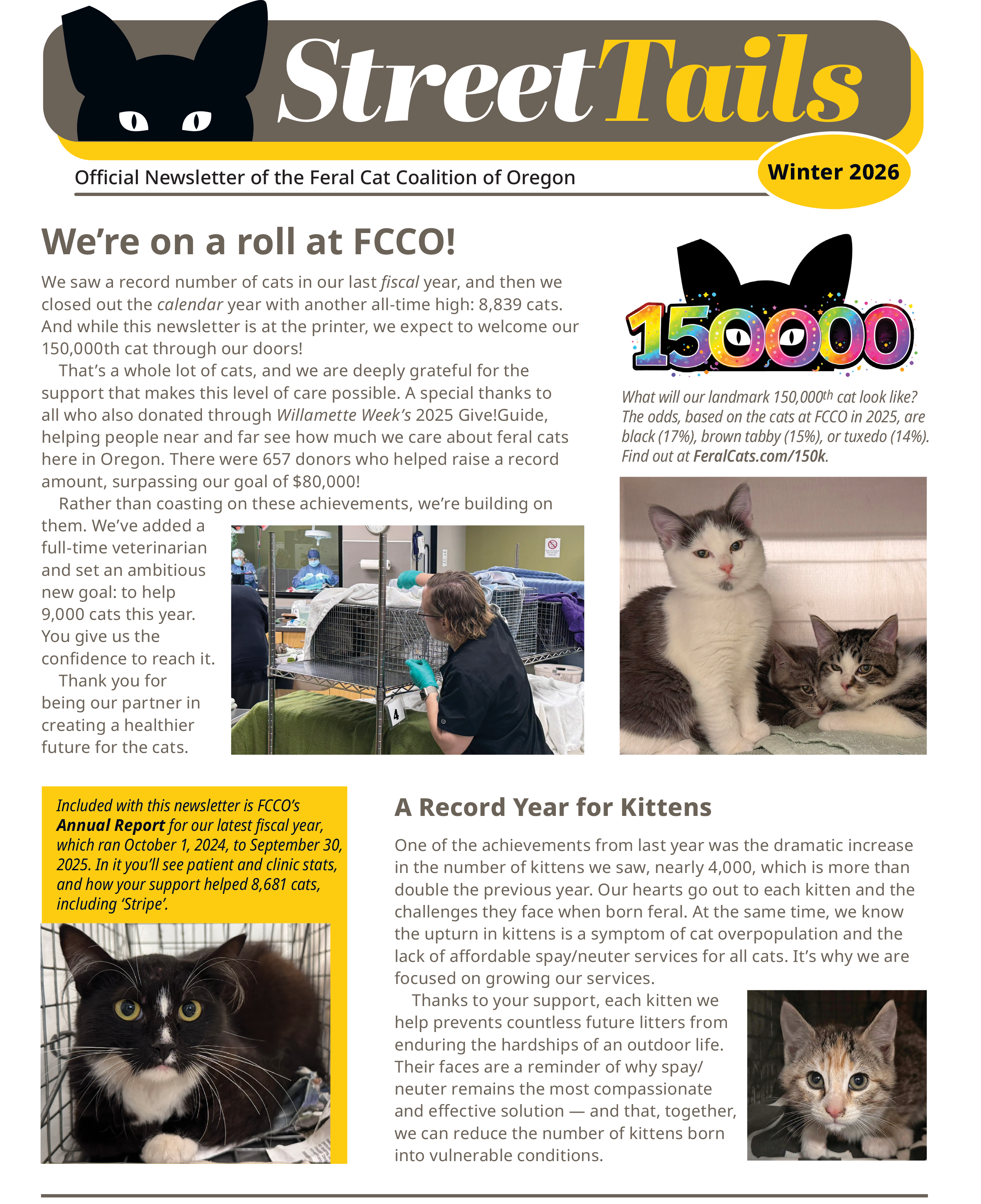 Street Tails Newsletter - Winter 2026