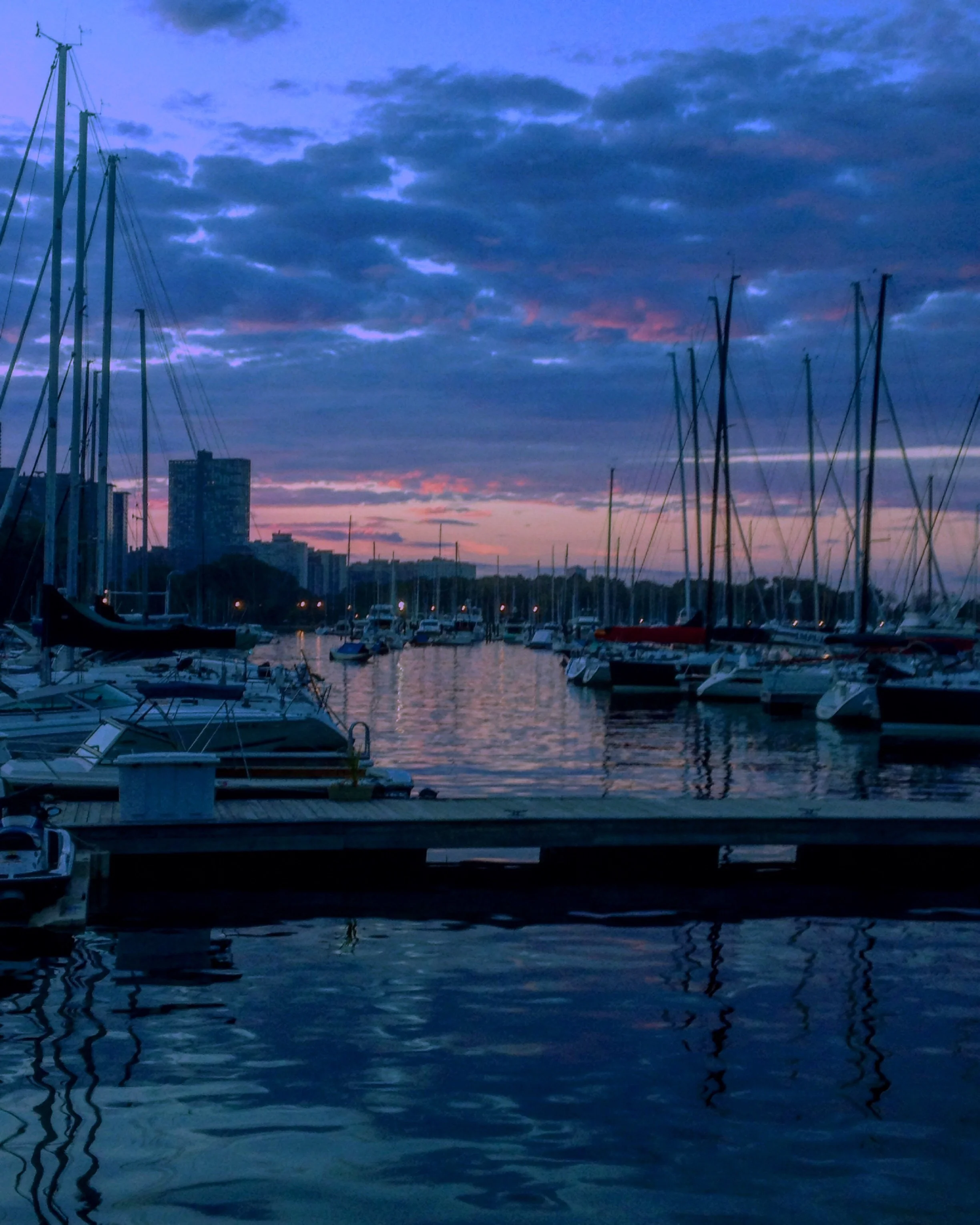 Sunset at Belmont Harbor