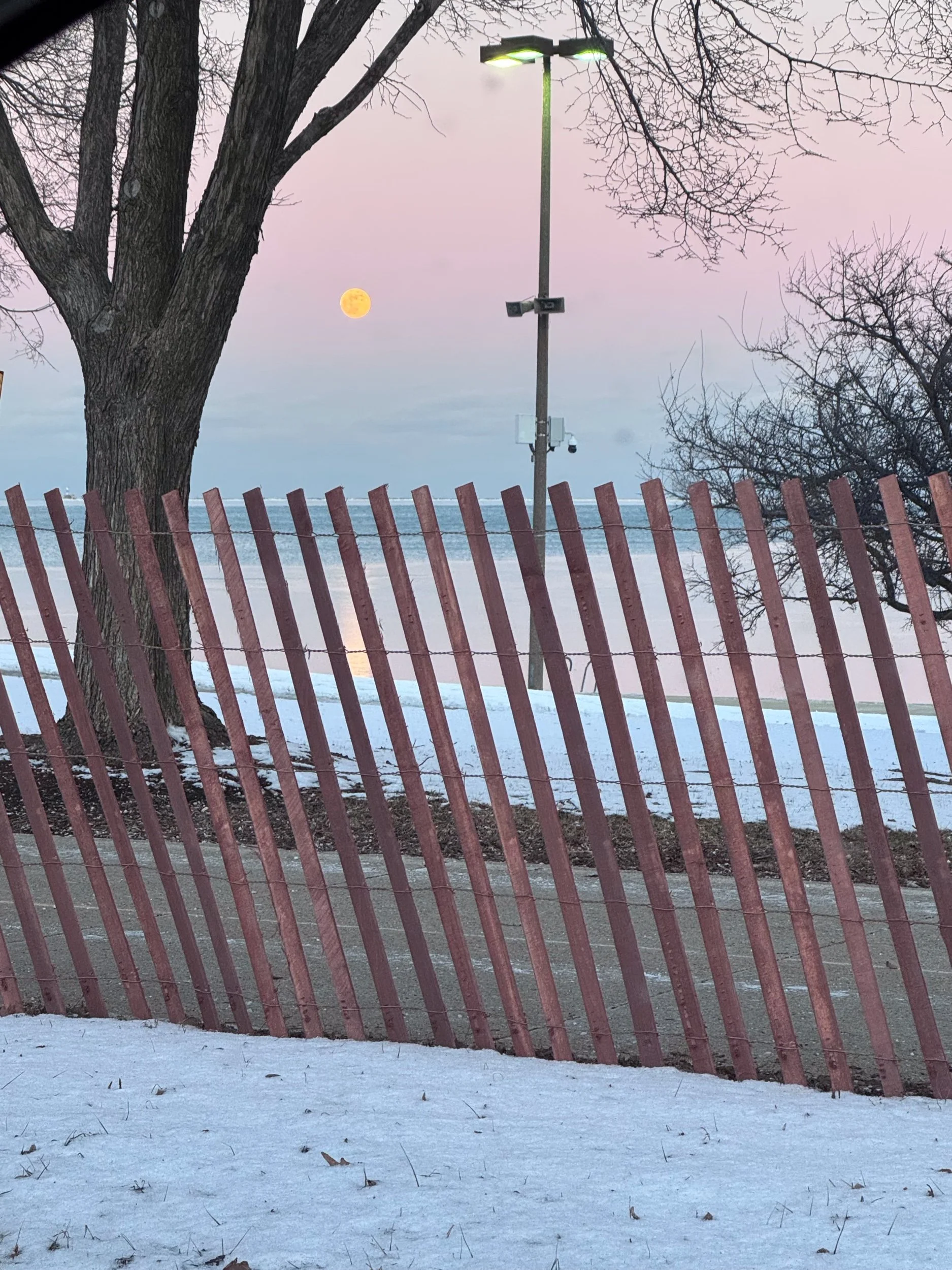 January Lakefront Moonrise
