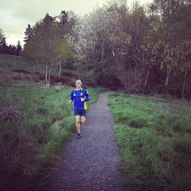  Training for the Ironman Wisconsin at Powell Butte in Portland. 