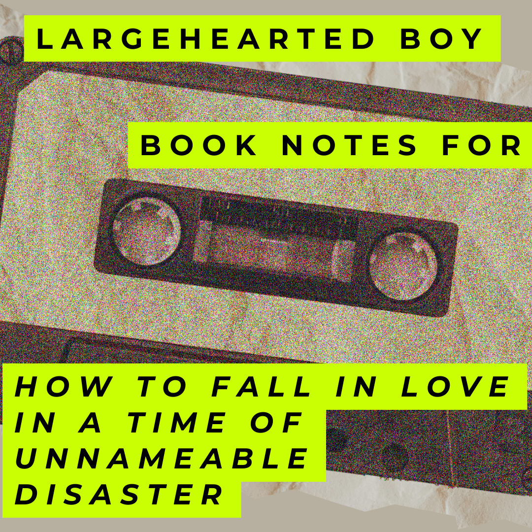 Largehearted Boy - Book Notes for How to Fall in Love in a Time of Unnameable Disaster