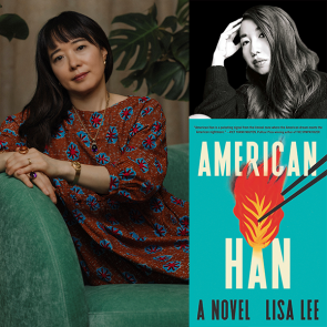 Author Lisa Lee with her book American Han
