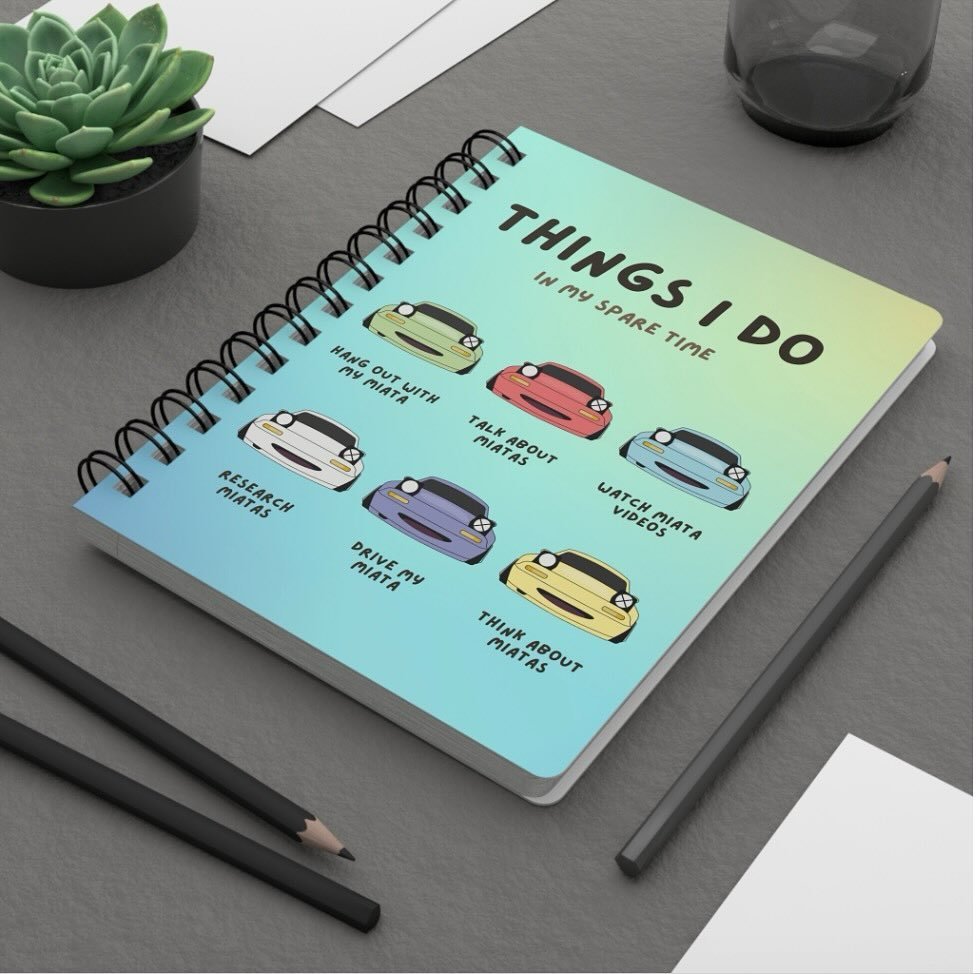 Check out our #new #miata #diary / #notebook a great way to #documentyourdays or keep track of all your #mods #instagood #love my #boosted #turbo #mazda #linkinbio #instagram #etsysellersofinstagram #smallbusiness #veteran #smallbusinessowner #navy #