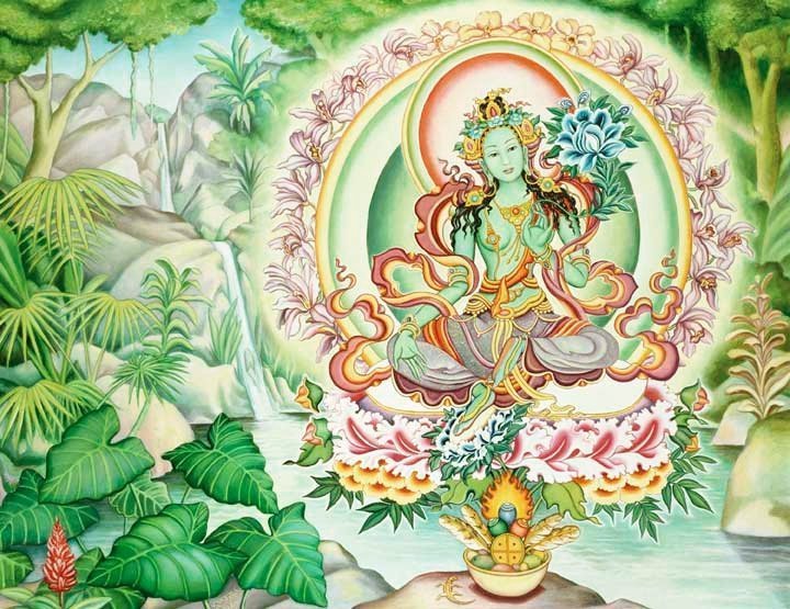 Green Tara (artist unknown)