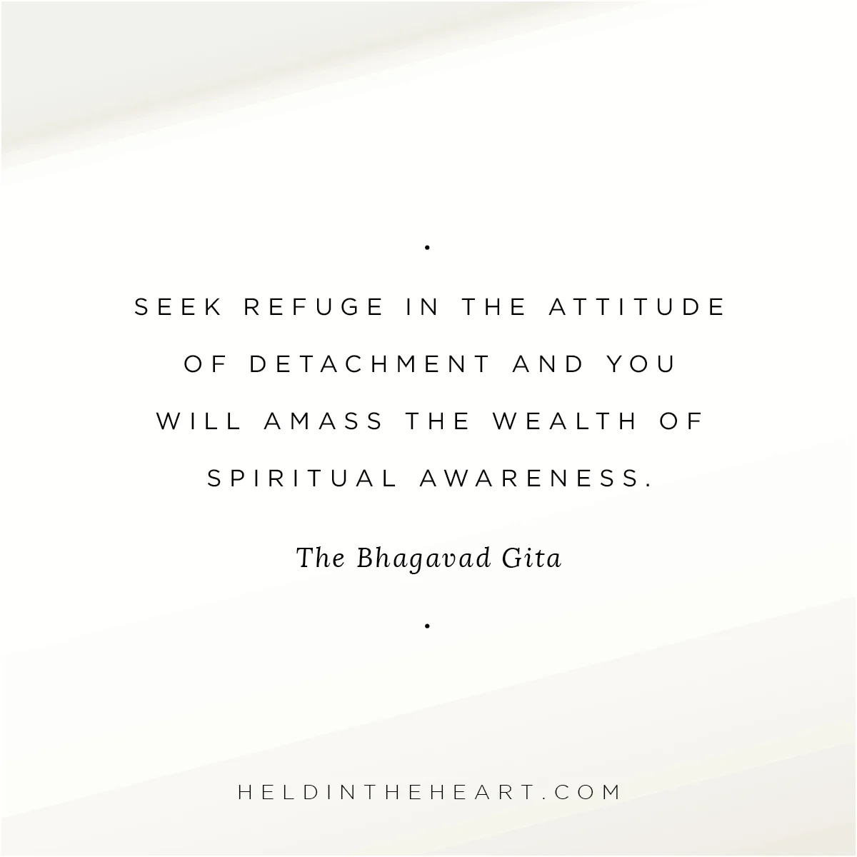 Bhagavad Gita Quote, Held In The Heart