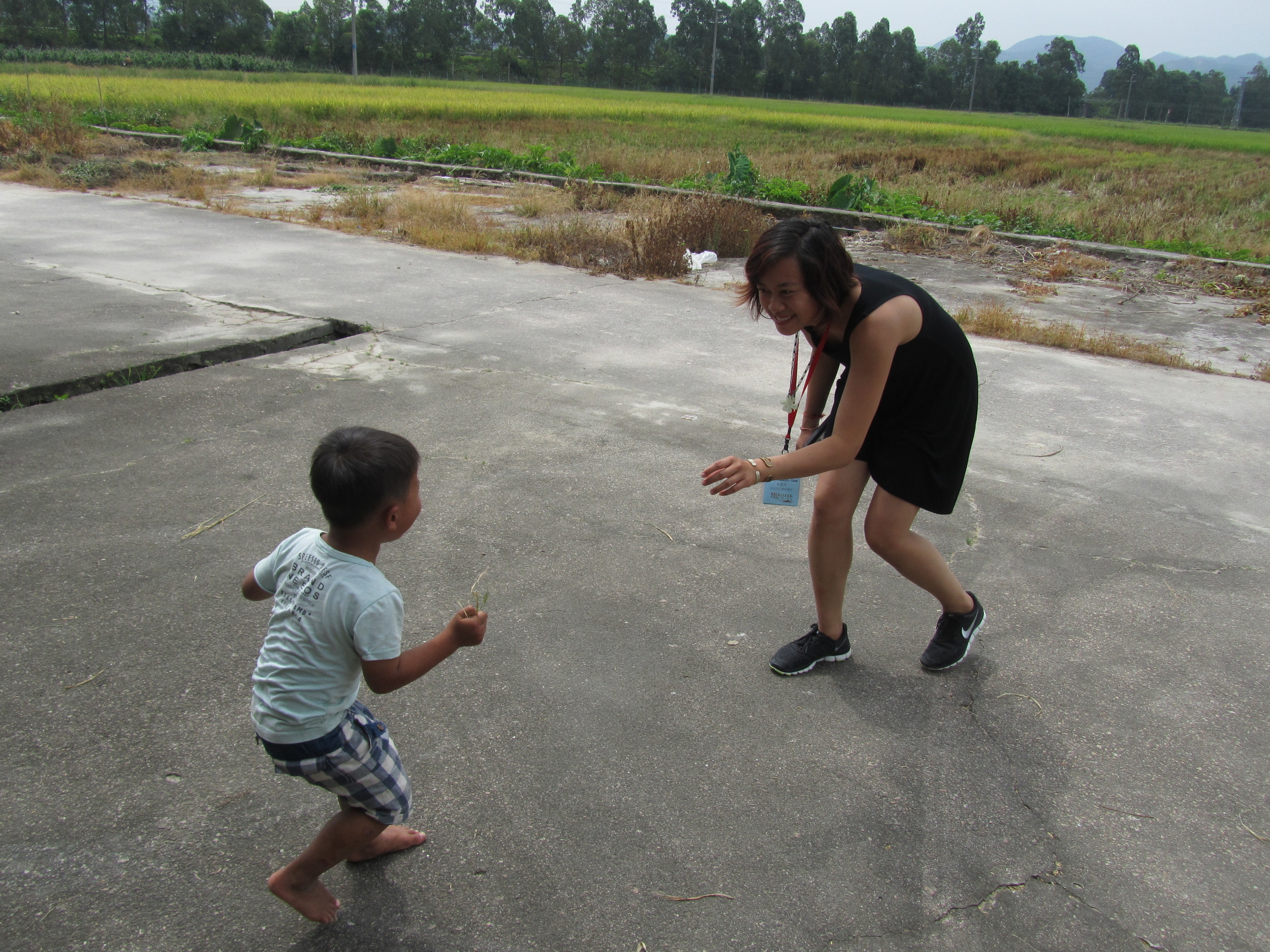 Dance battle with youngest member of the village.