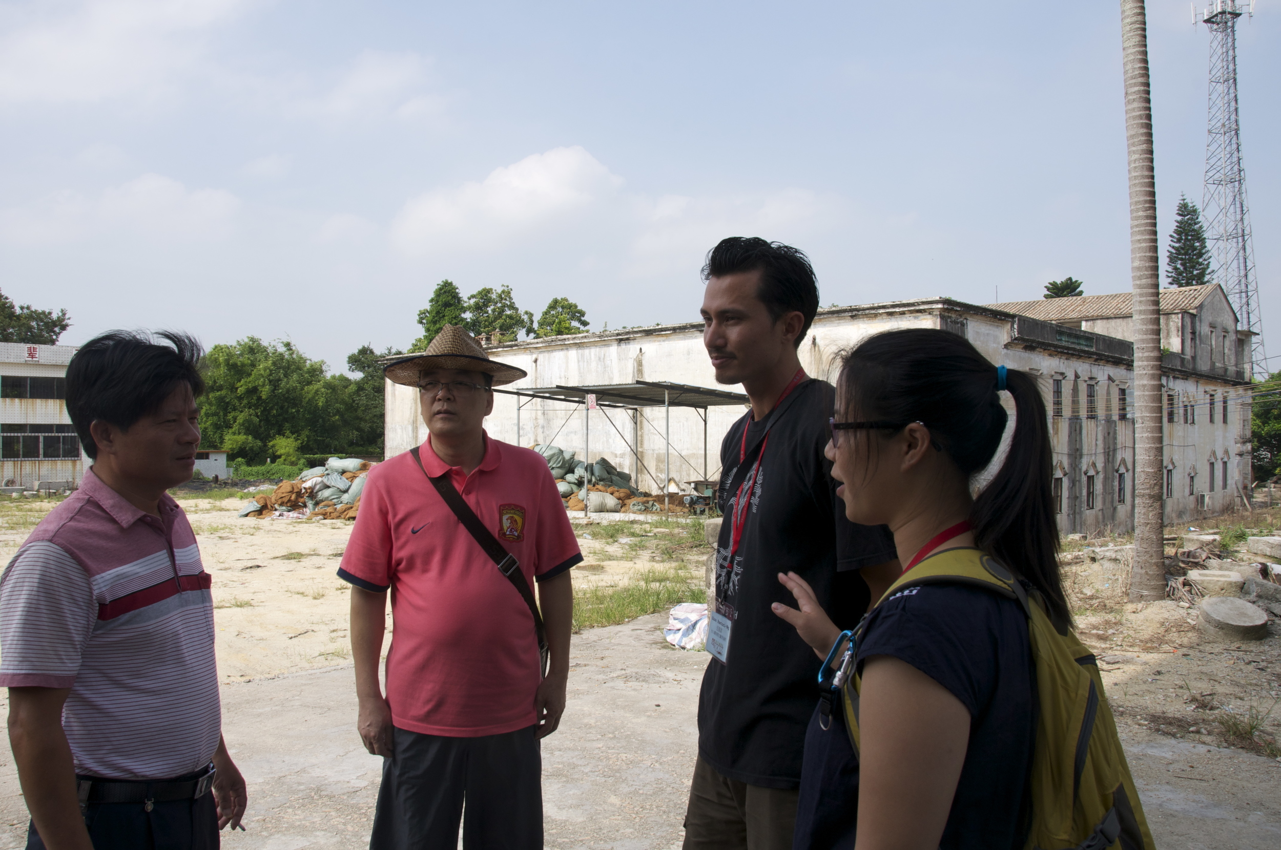 Meeting the village officials for the first time.