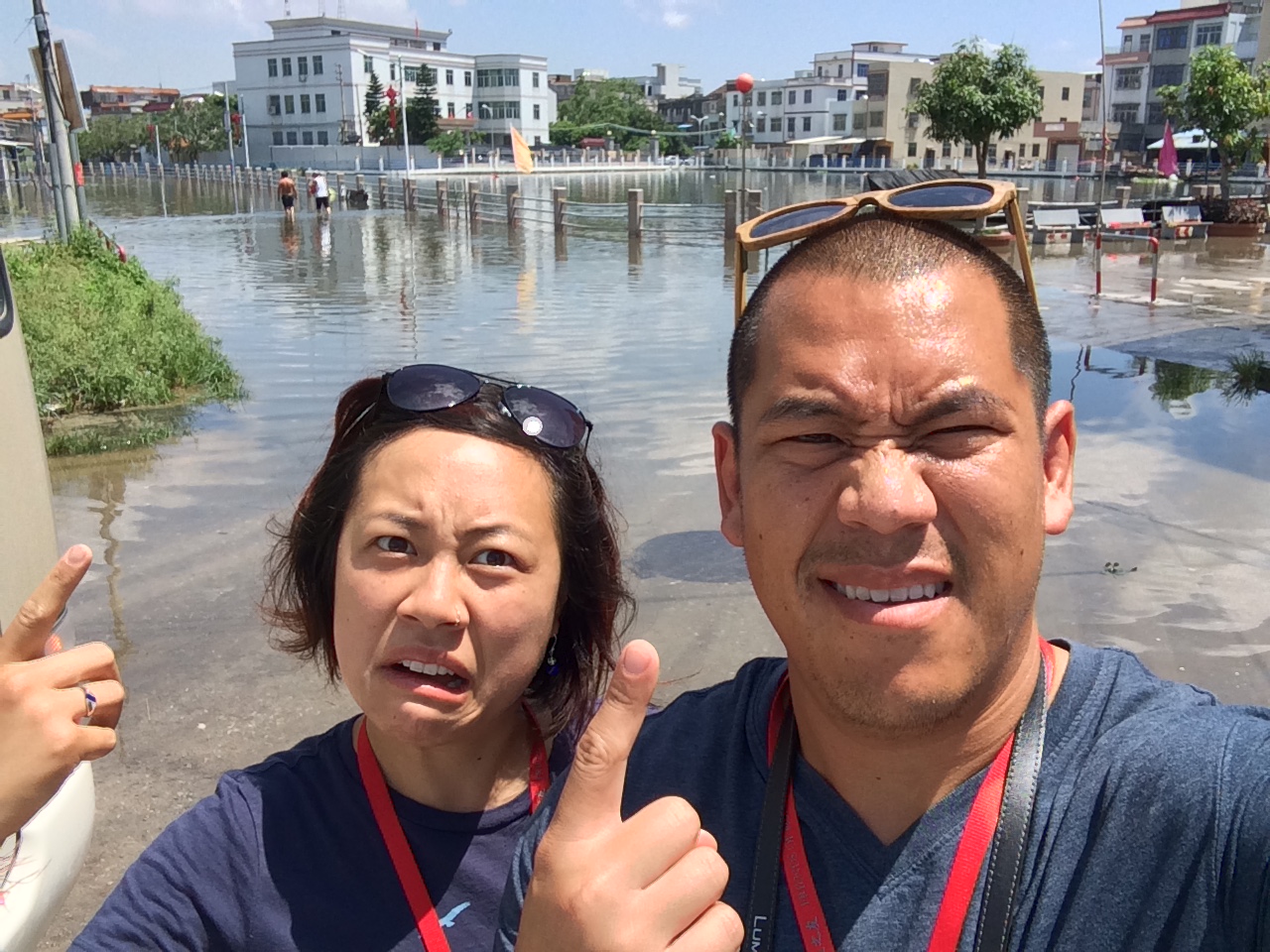 Celi and I's reaction to a typhoon that flooded a village