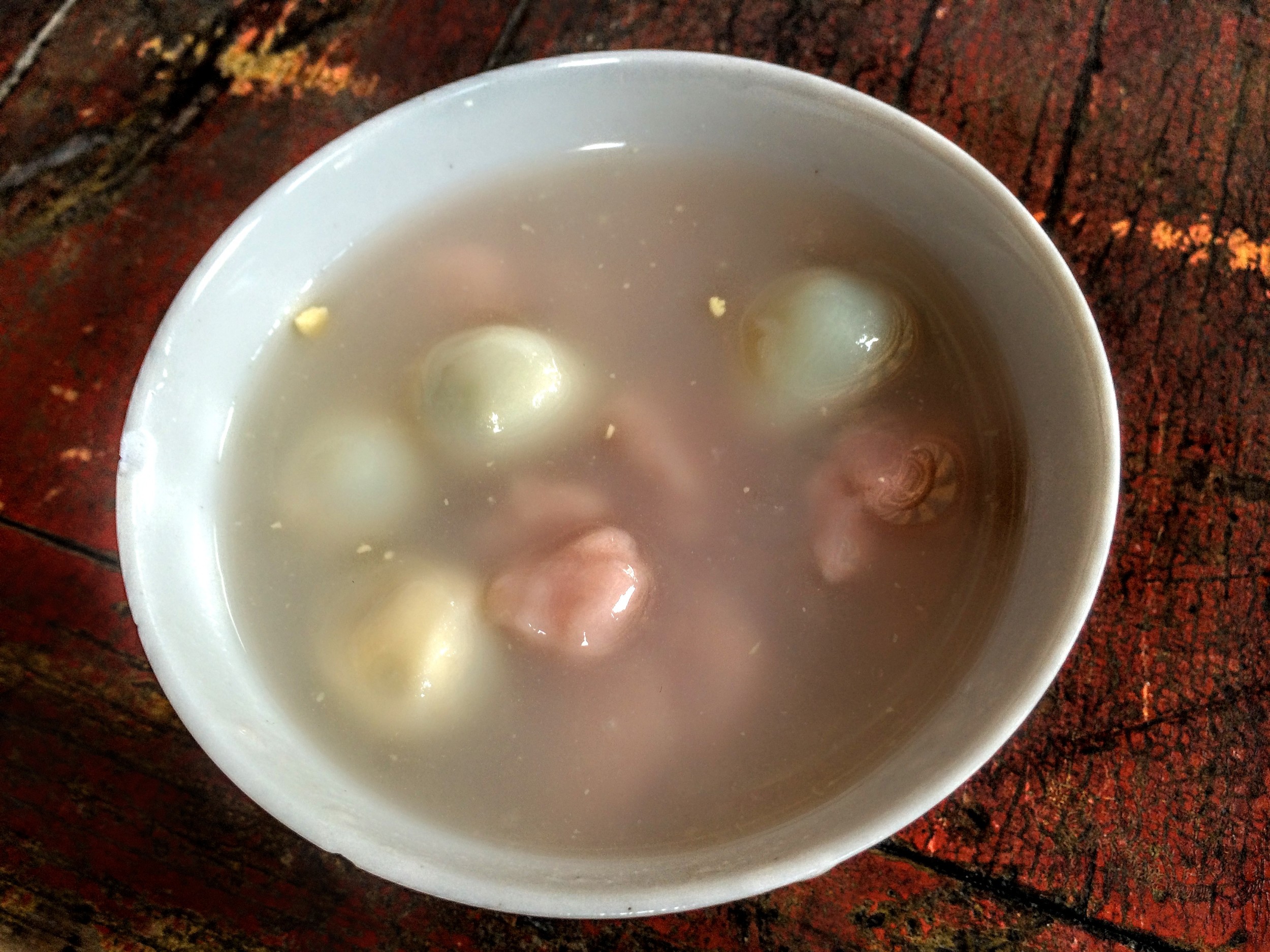 sugary dessert with pigeon eggs