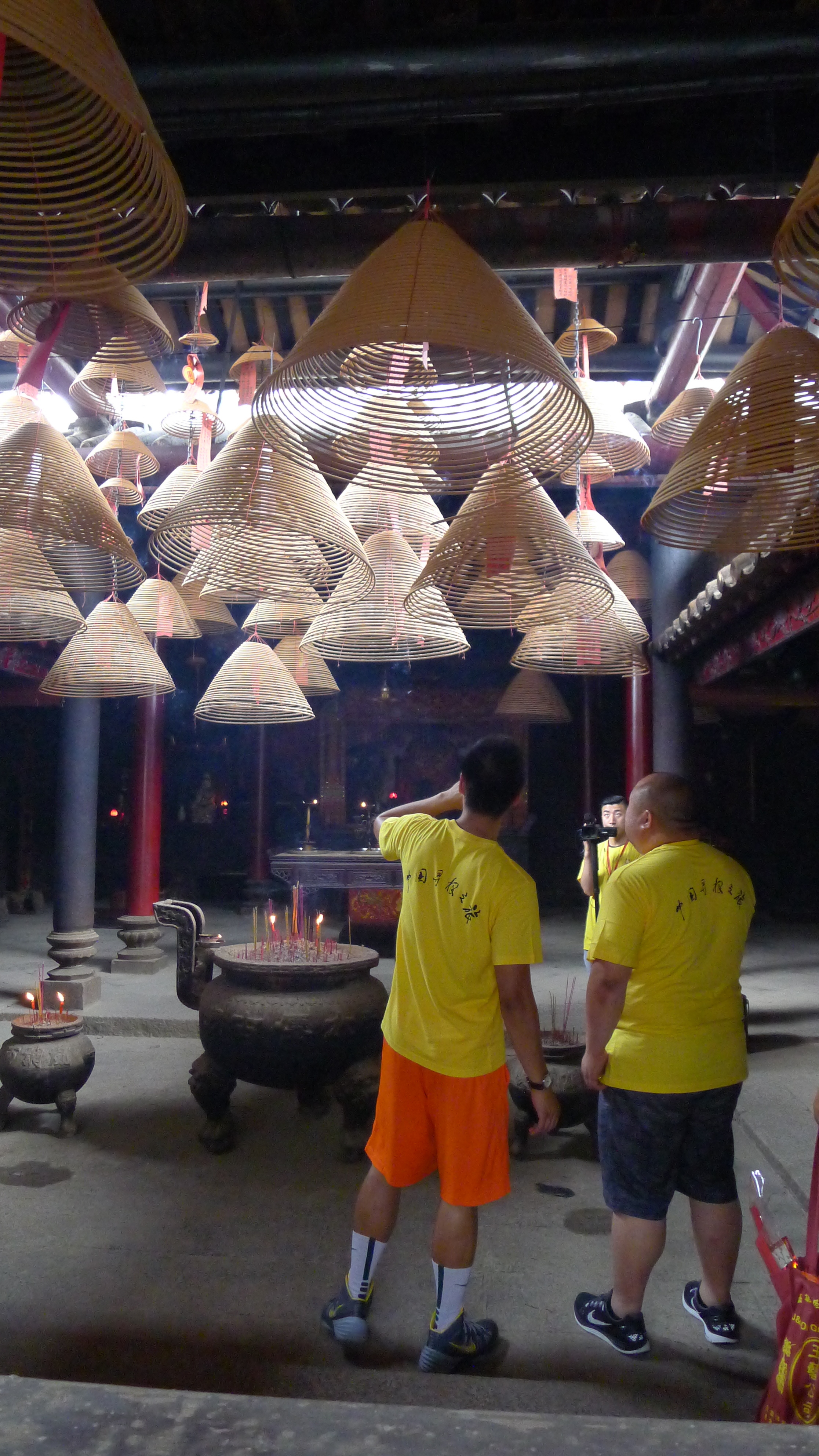 Admiring the majesty and beauty of the temple’s interior.