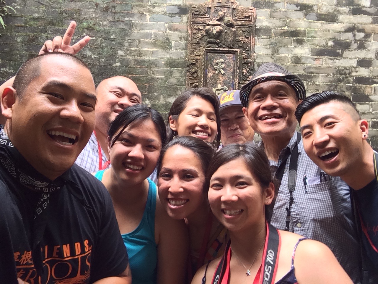 Group selfie in front of my ancestral home
