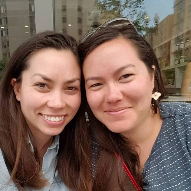 Rebekah (right) with her sister Angelica
