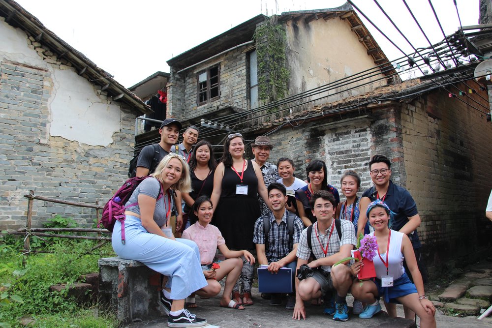 The 2017 cohort in Bekah Olstad's maternal grandfather's village in Dongguan