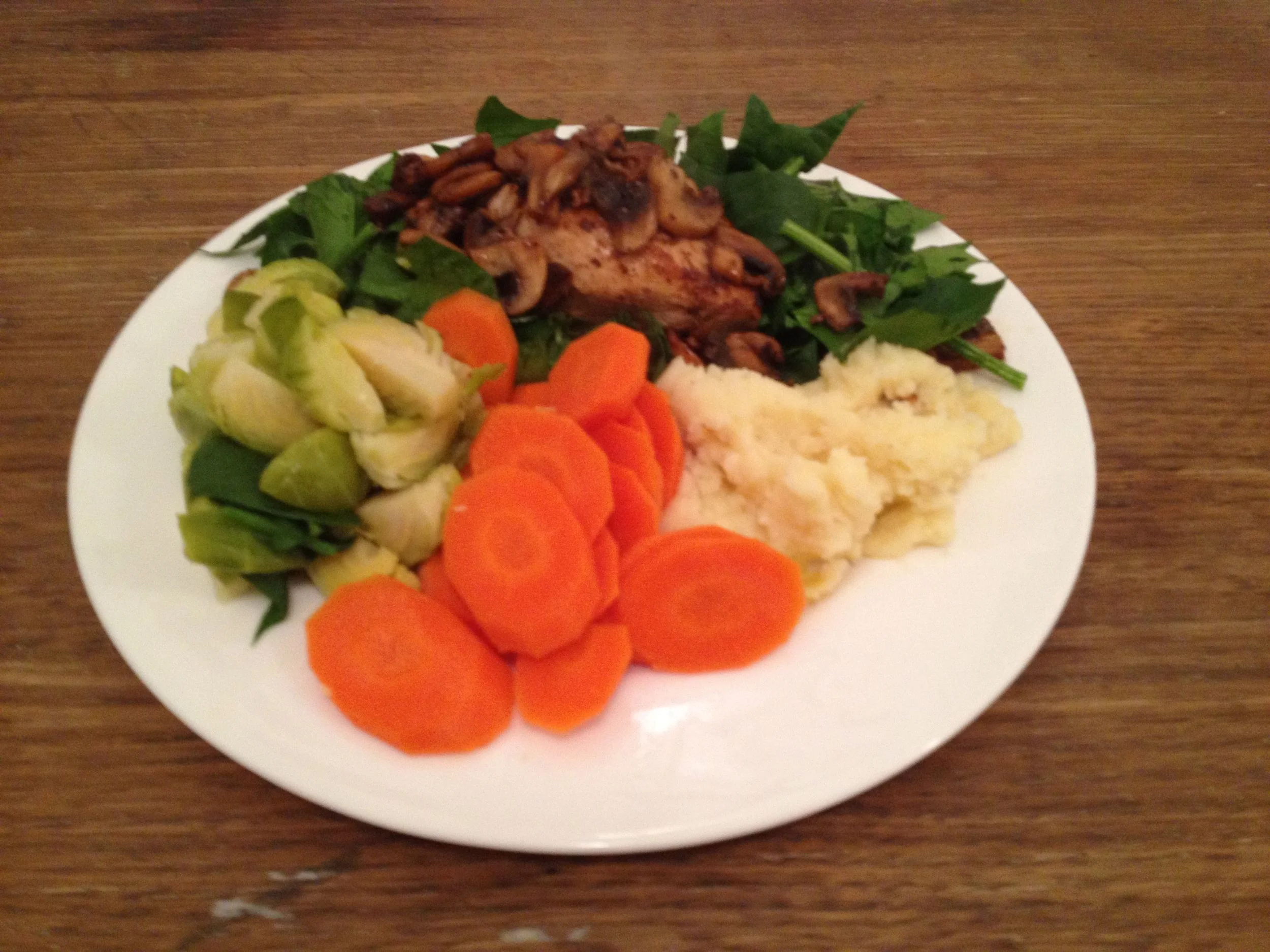 Steak with mushrooms and creamy mash