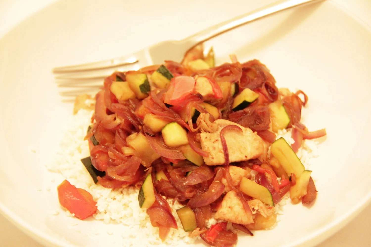 Friday | Ratatouille with chicken and cauliflower rice