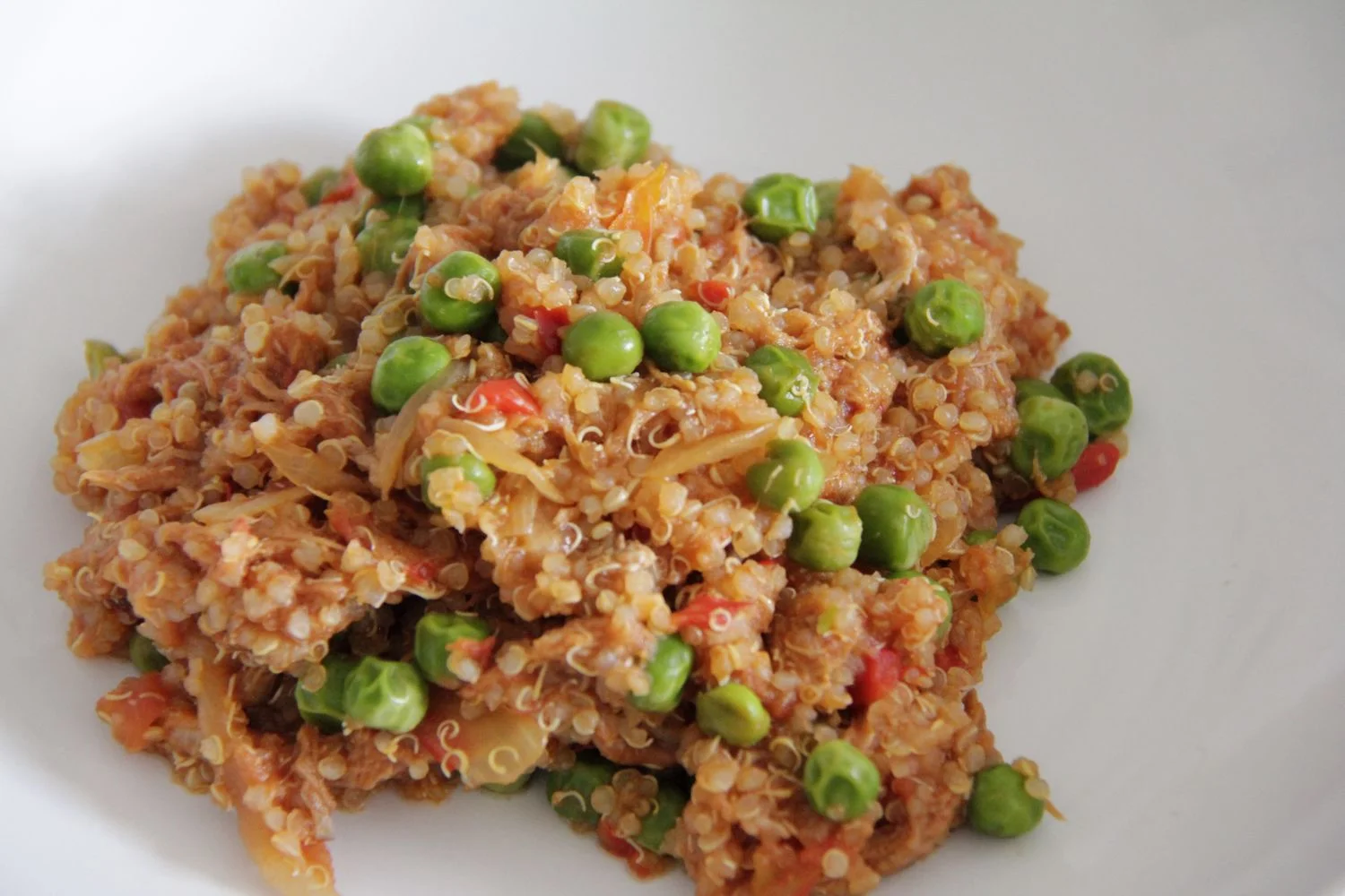 Recipe for one | Pork ragu with quinoa and peas. Hearty, delicious and nutritous.